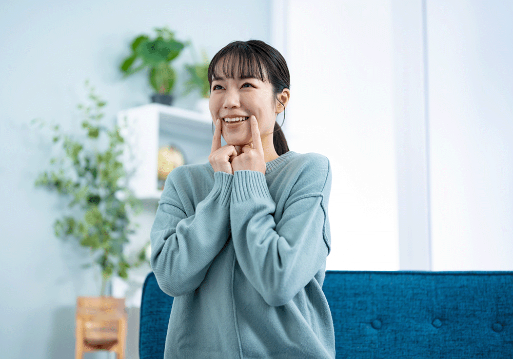 笑顔の女性